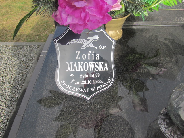 Zofia Makowska 1943 Mstów - Grobonet - Wyszukiwarka osób pochowanych