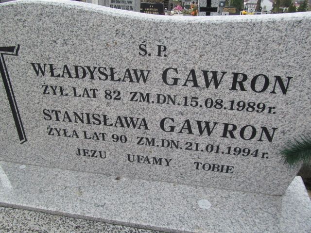 Władysław Gawron Mstów - Grobonet - Wyszukiwarka osób pochowanych