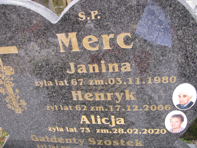 Henryk Merc Mstów - Grobonet - Wyszukiwarka osób pochowanych