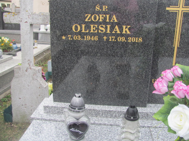 Zofia Olesiak 1946 Mstów - Grobonet - Wyszukiwarka osób pochowanych