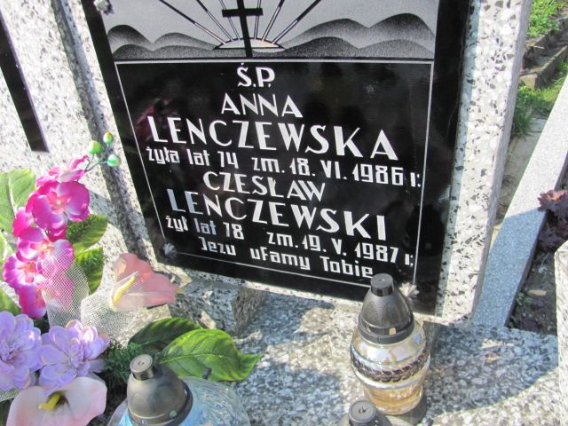 Anna Lenczewska Mstów - Grobonet - Wyszukiwarka osób pochowanych