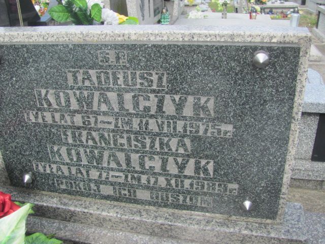 Franciszka Kowalczyk Mstów - Grobonet - Wyszukiwarka osób pochowanych