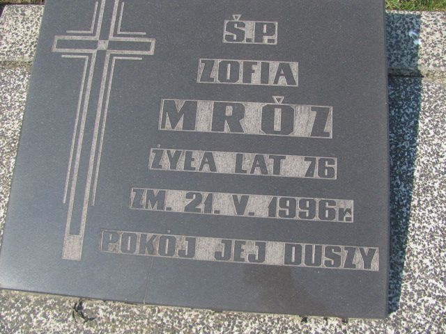 Zofia Mróz Mstów - Grobonet - Wyszukiwarka osób pochowanych